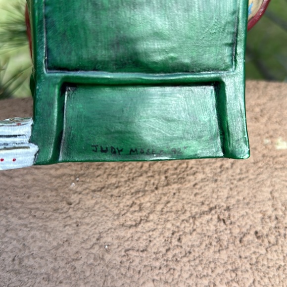 Vintage Ceramic Santa Checking His Route 1992 - Picture 6 of 16